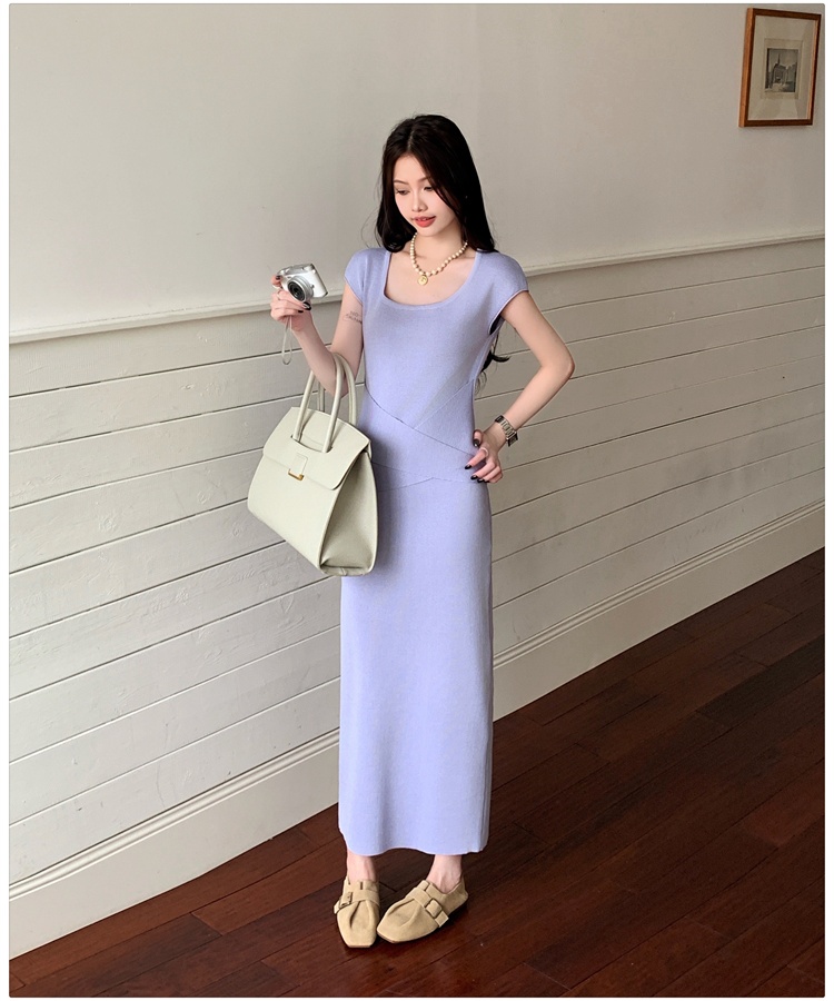 U-neck bandage enticement tender dress for women