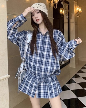 Spicegirl loose Casual shirt bandage slim cardigan for women