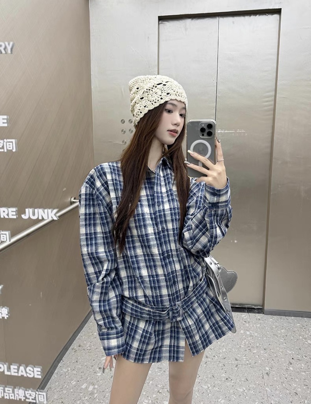 Spicegirl loose Casual shirt bandage slim cardigan for women