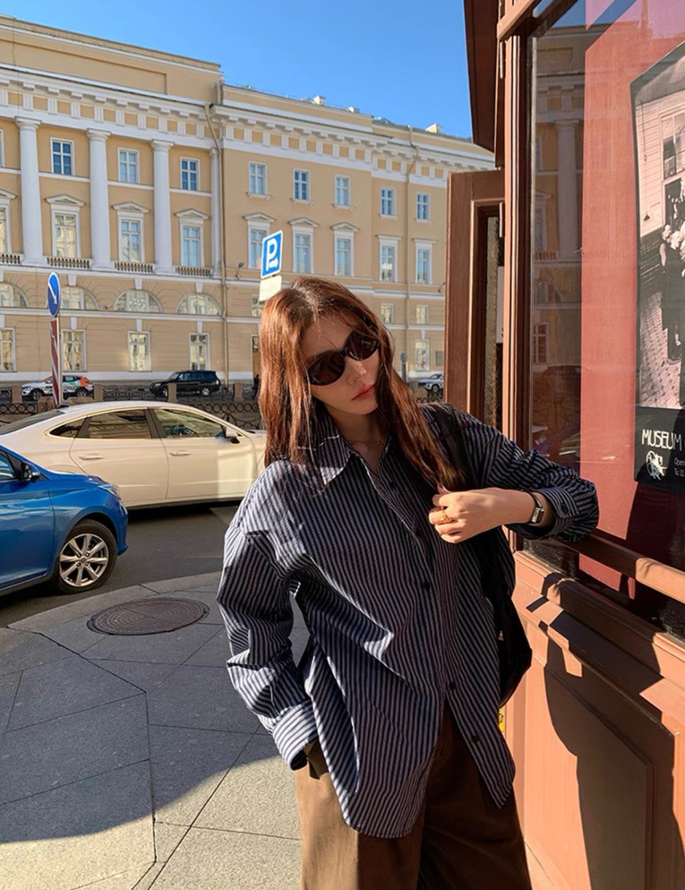 Long sleeve temperament all-match Korean style shirt