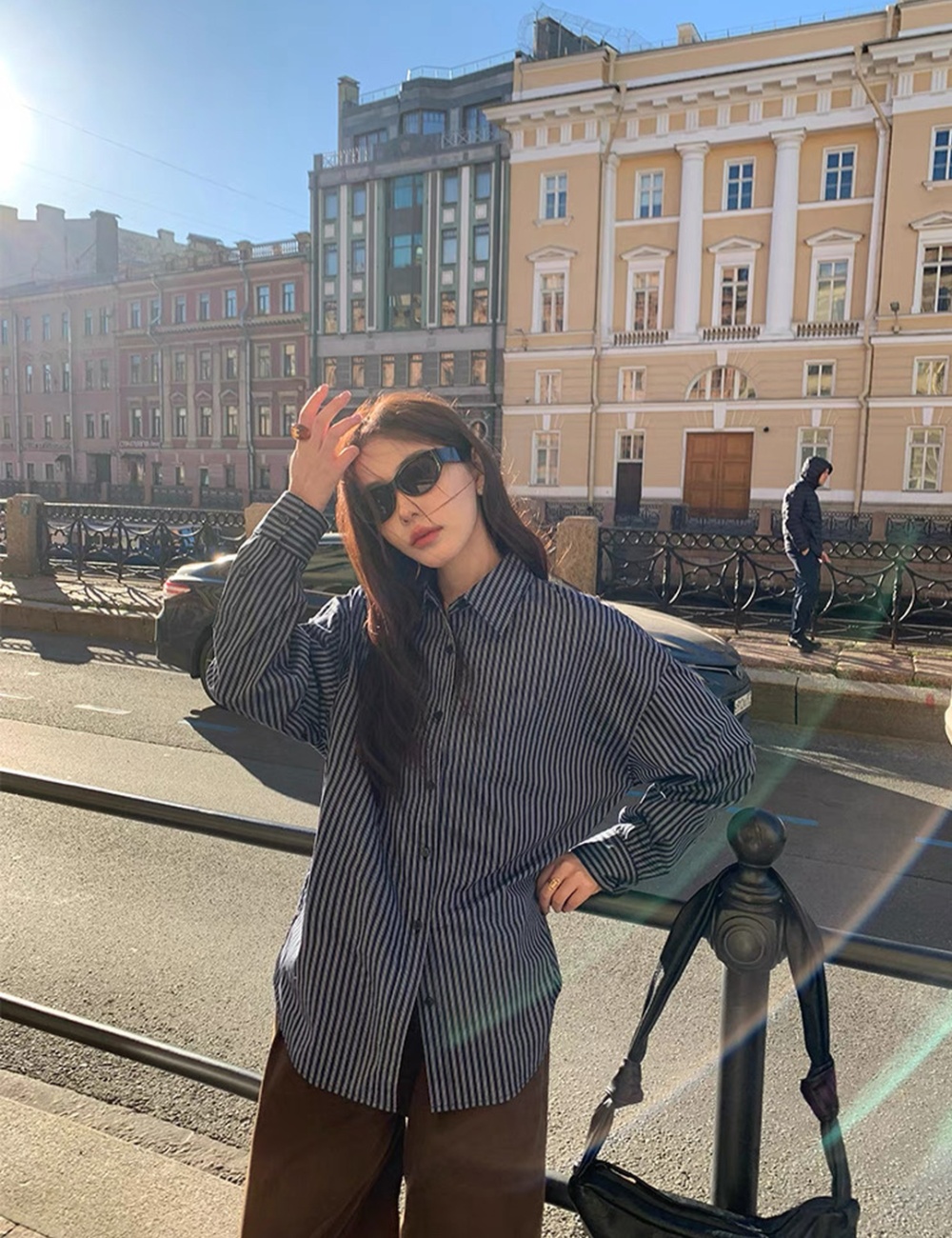 Long sleeve temperament all-match Korean style shirt