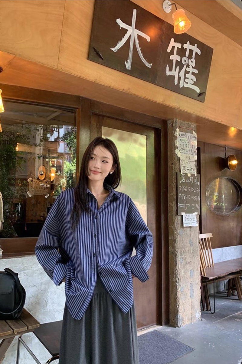 Long sleeve temperament all-match Korean style shirt