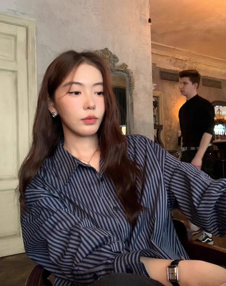Long sleeve temperament all-match Korean style shirt