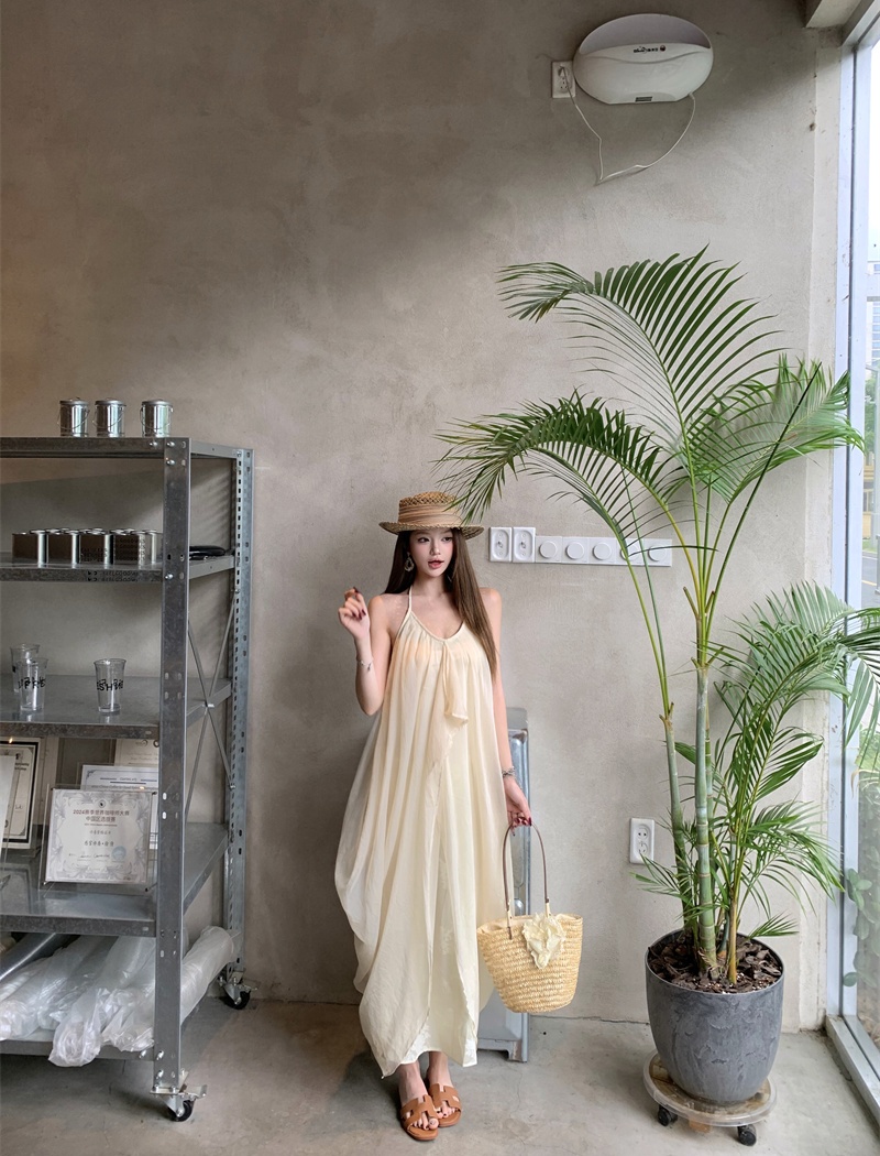 France style fashionable long dress sling dress for women