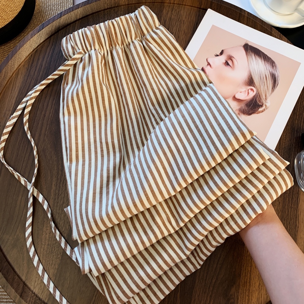 Mopping wide leg pants stripe pants for women