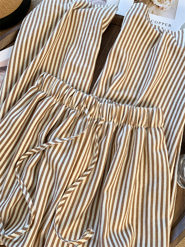Mopping wide leg pants stripe pants for women