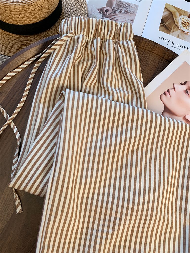 Mopping wide leg pants stripe pants for women
