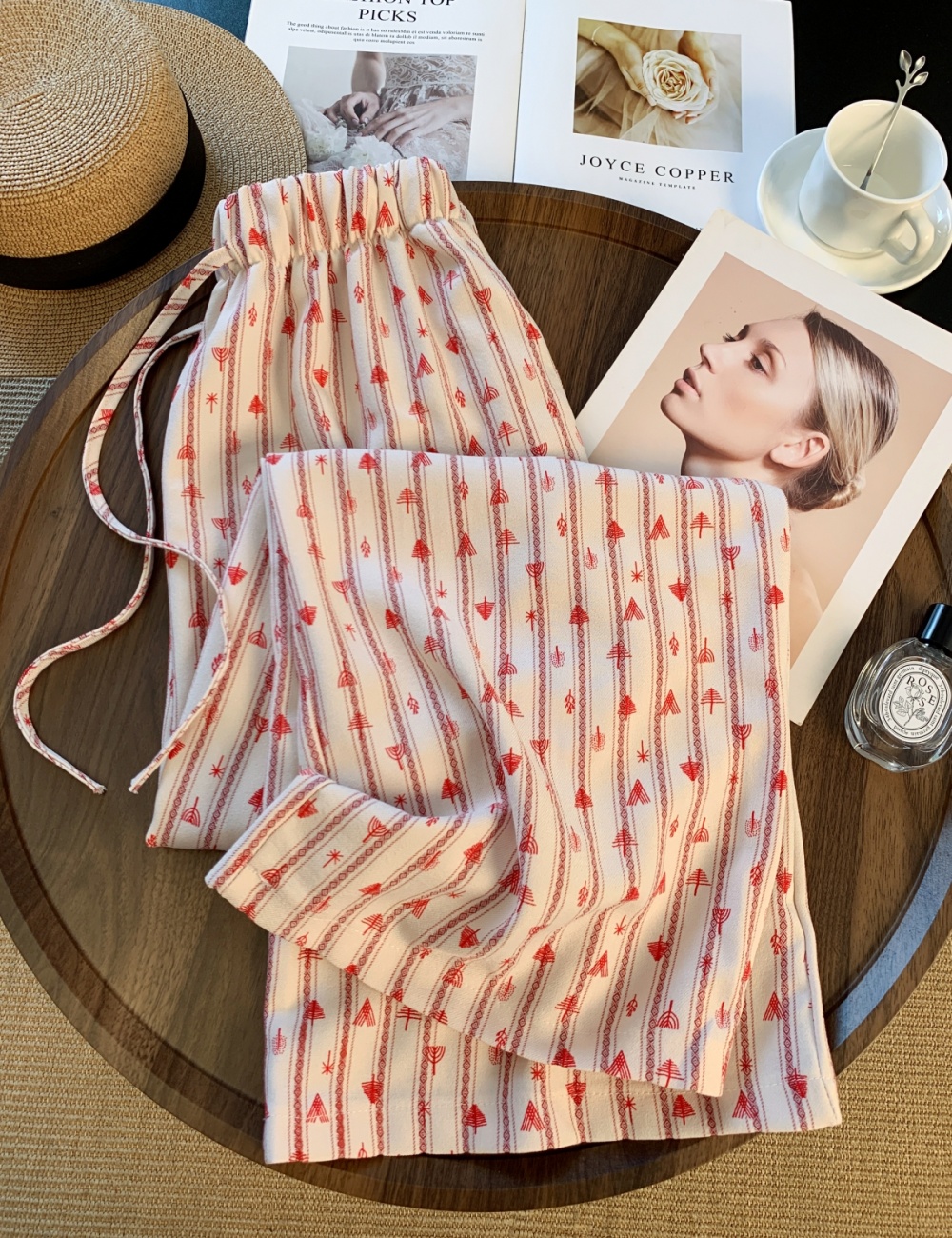 National style retro Casual loose wide leg pants