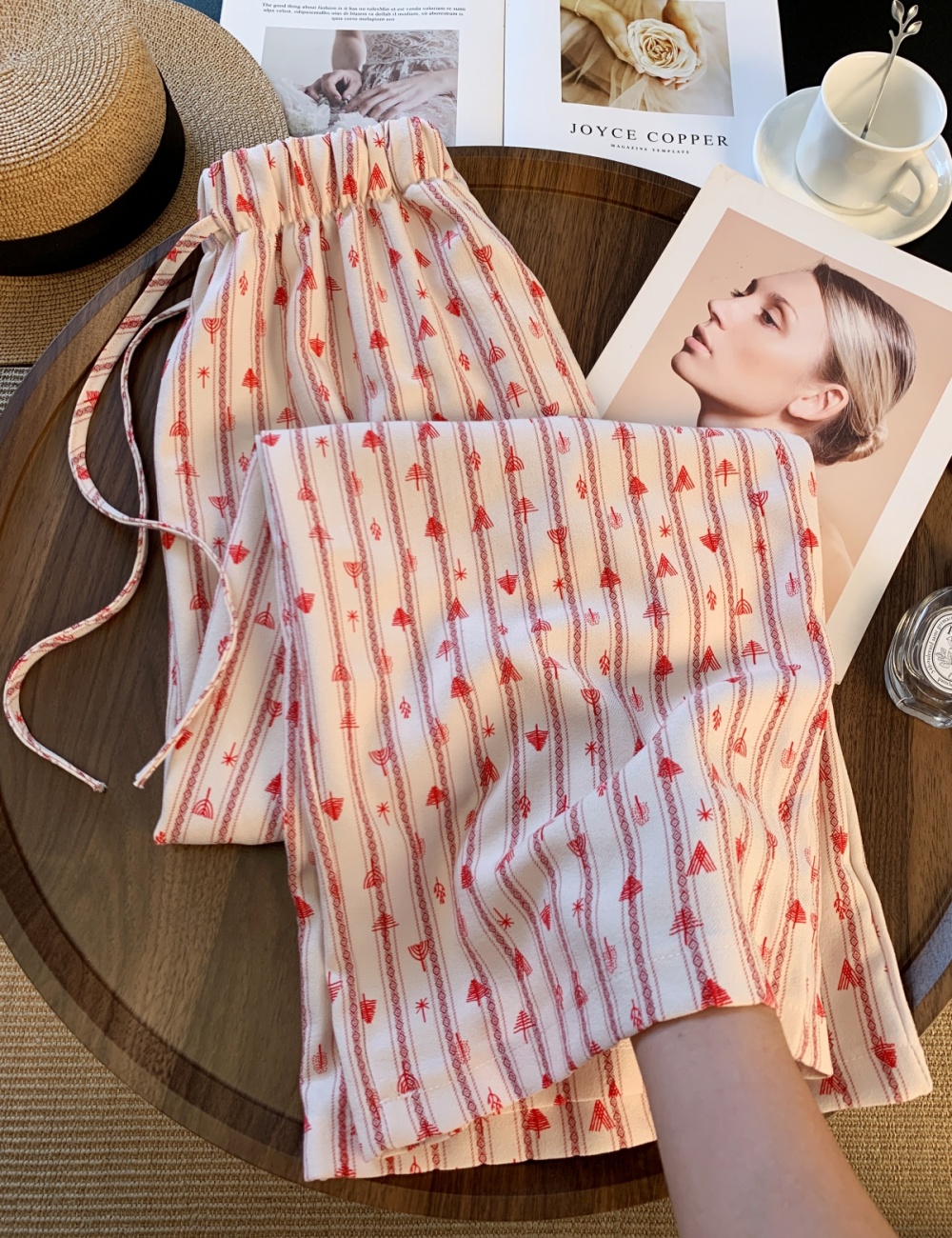 National style retro Casual loose wide leg pants