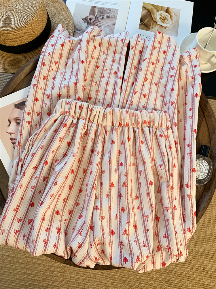National style retro Casual loose wide leg pants