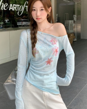 Summer thin tops wears outside smock for women