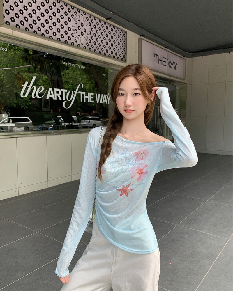 Summer thin tops wears outside smock for women
