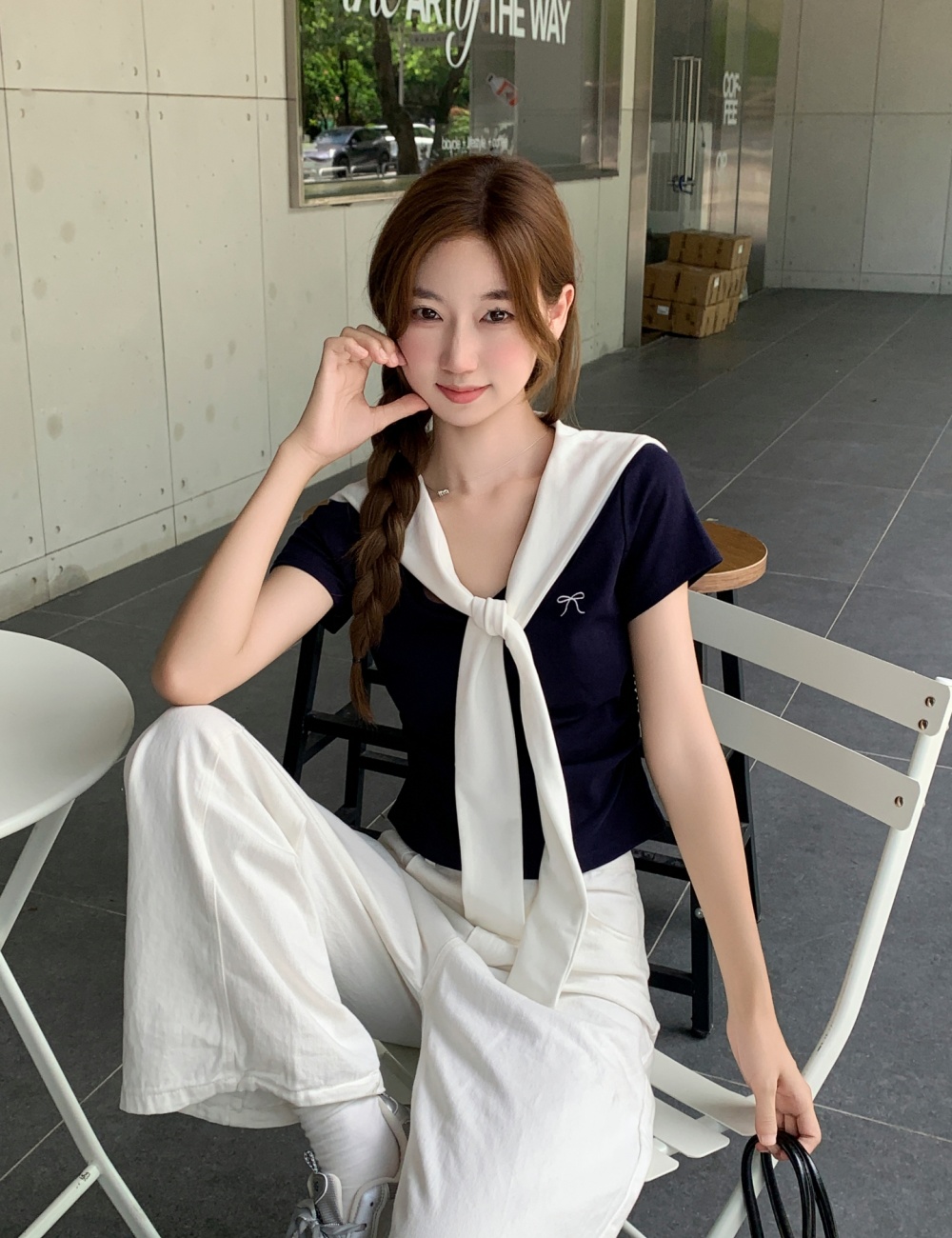 Short short sleeve tops Korean style T-shirt for women