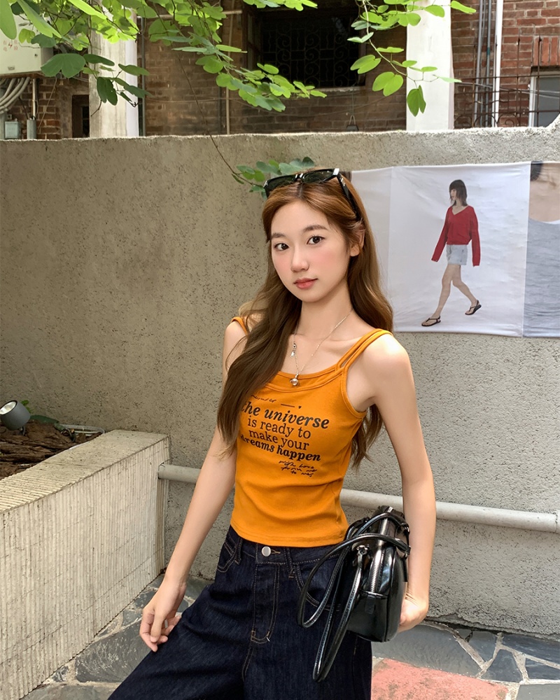 With chest pad beauty back vest summer tops for women