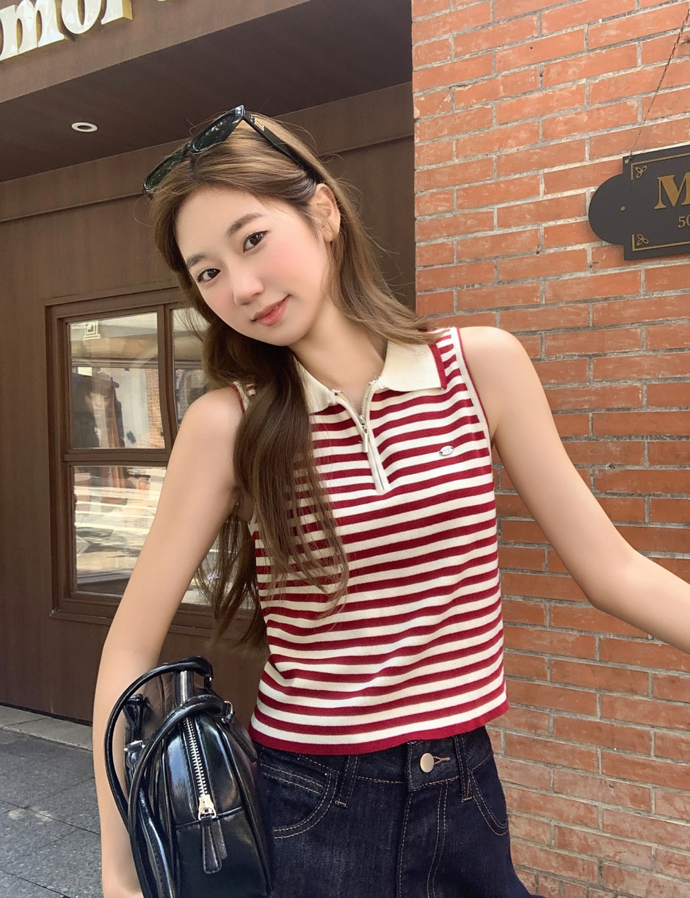 Short sling vest sleeveless tops for women