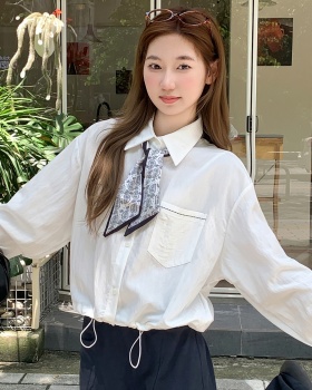 Autumn all-match loose long sleeve shirt for women