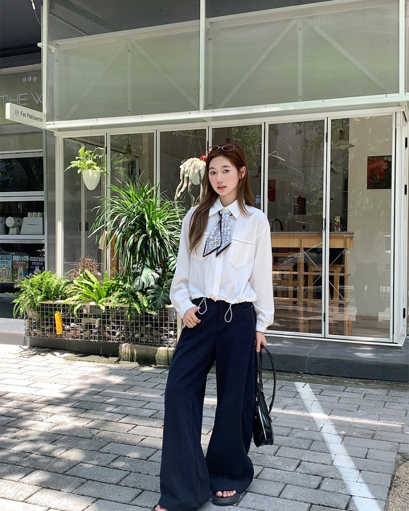 Autumn all-match loose long sleeve shirt for women