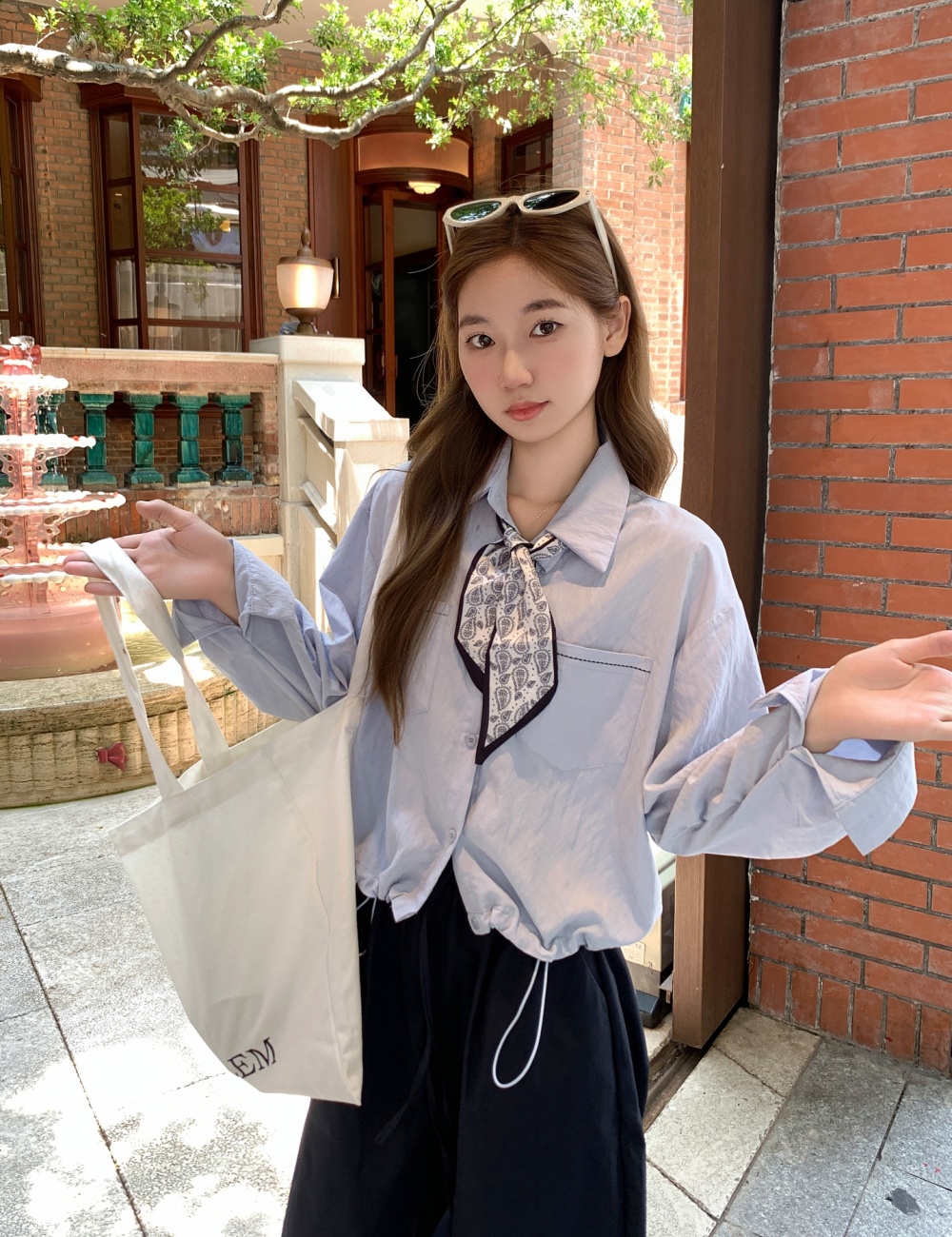 Autumn all-match loose long sleeve shirt for women