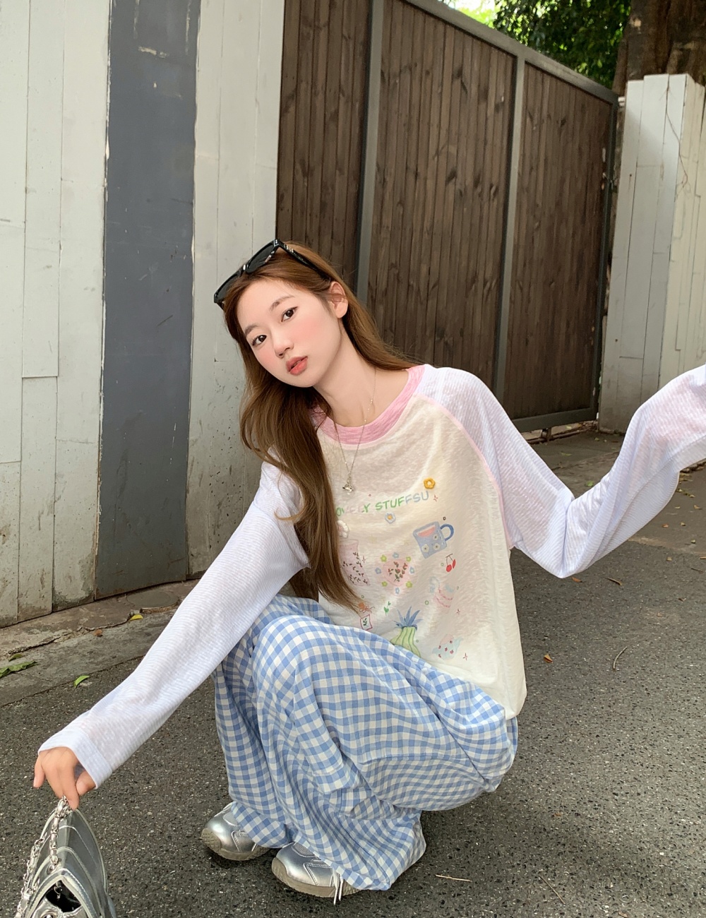 Summer slim loose shirts printing sunscreen T-shirt