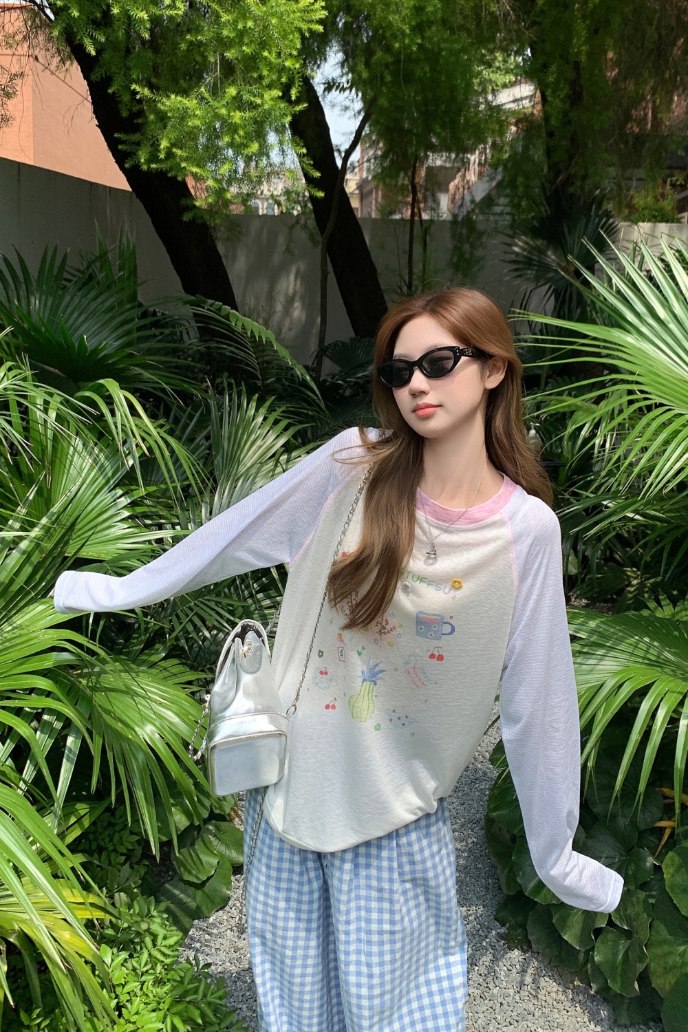 Summer slim loose shirts printing sunscreen T-shirt