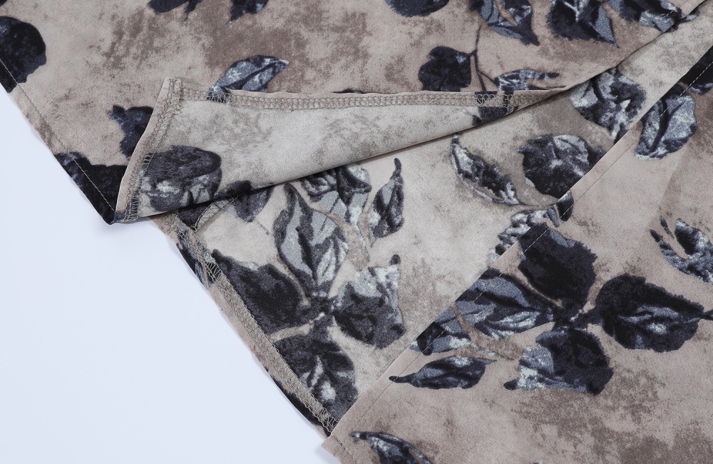 Floral temperament high waist summer split fold skirt