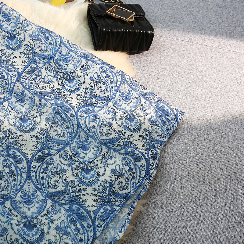 Printing mermaid blue and white porcelain skirt