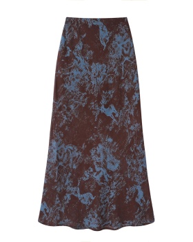 Printing blooming thin mermaid skirt