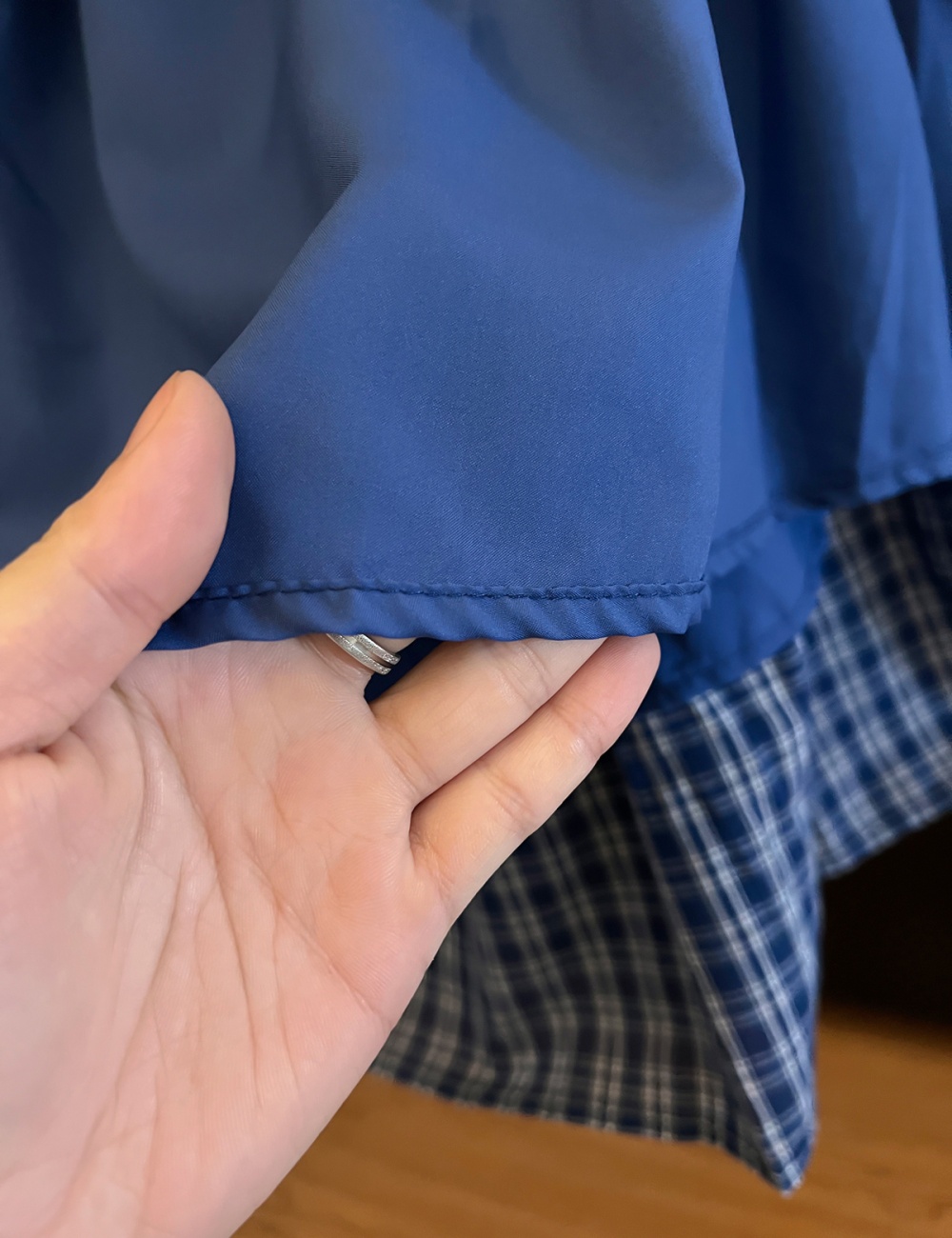 Slim plaid A-line temperament skirt for women