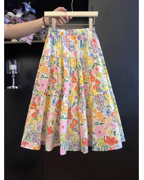 Summer flowers floral colors loose colorful skirt for women