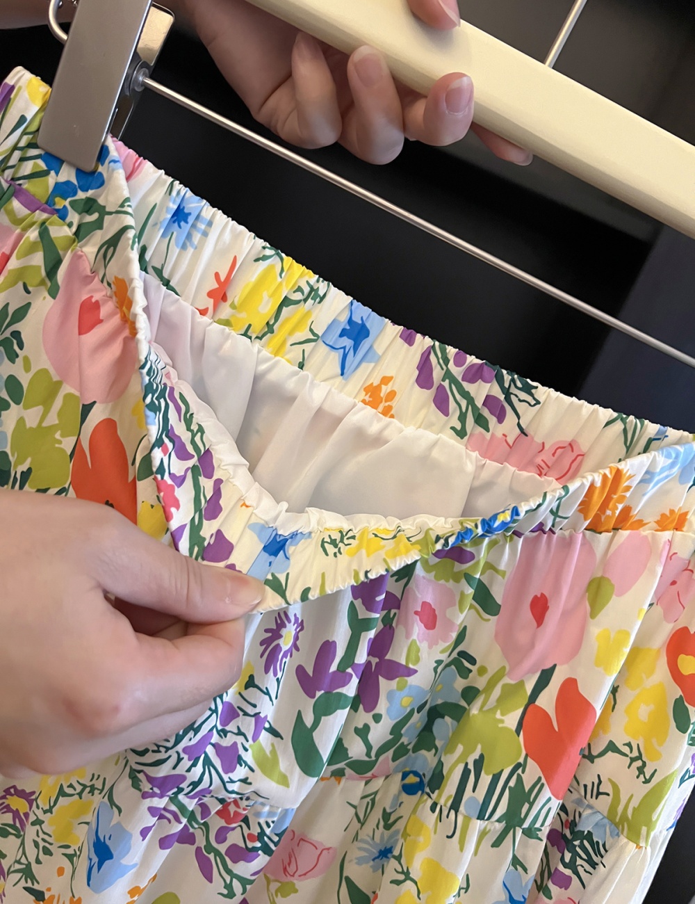 Summer flowers floral colors loose colorful skirt for women