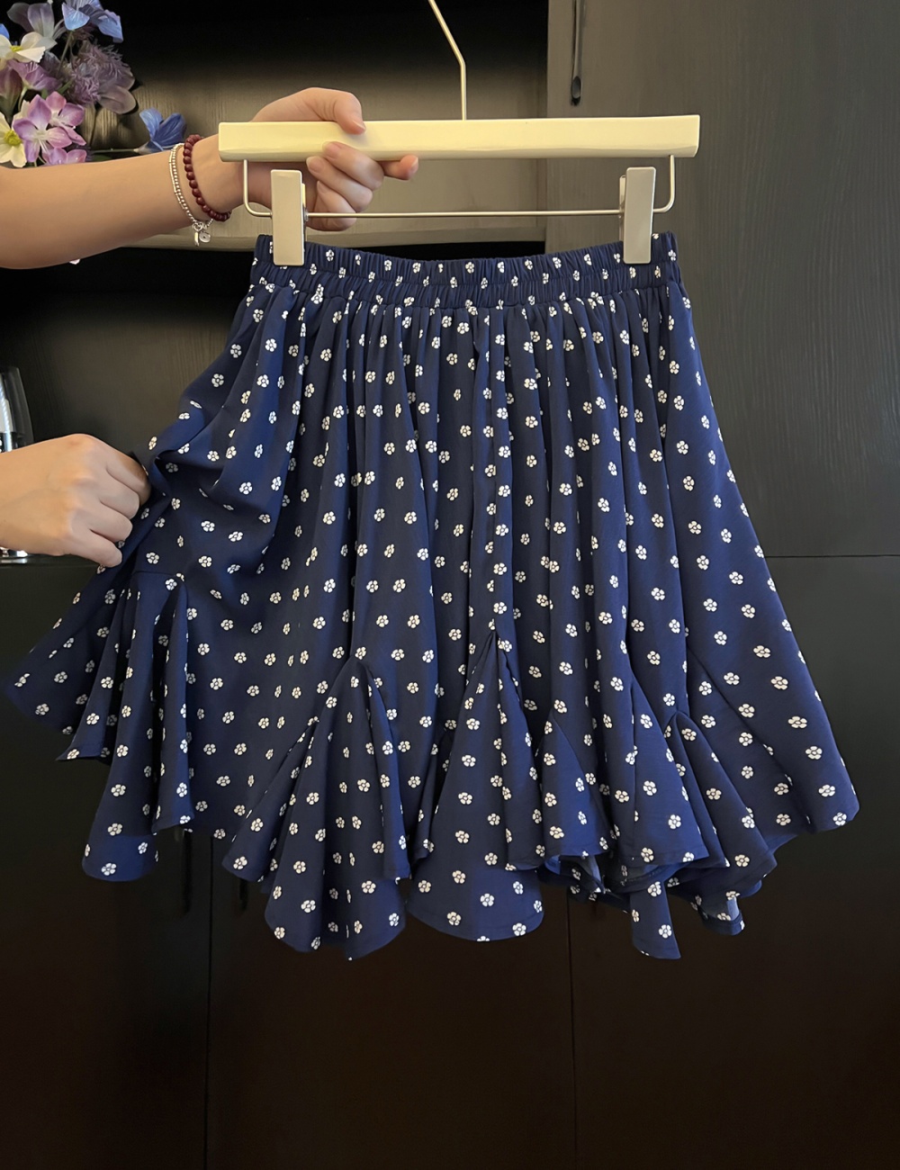 Safety pants short skirt elastic waist skirt