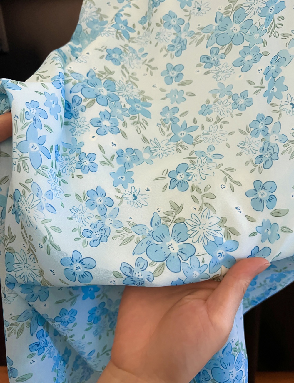 Mermaid floral blue skirt