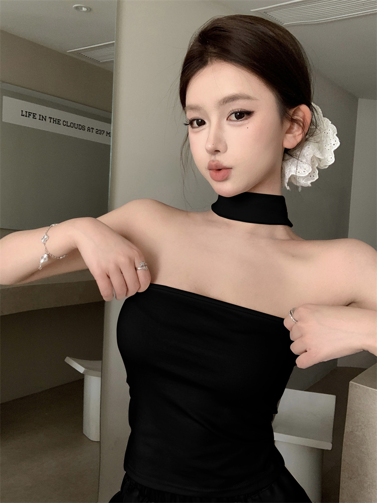 Summer wrapped chest tops slim spicegirl vest for women