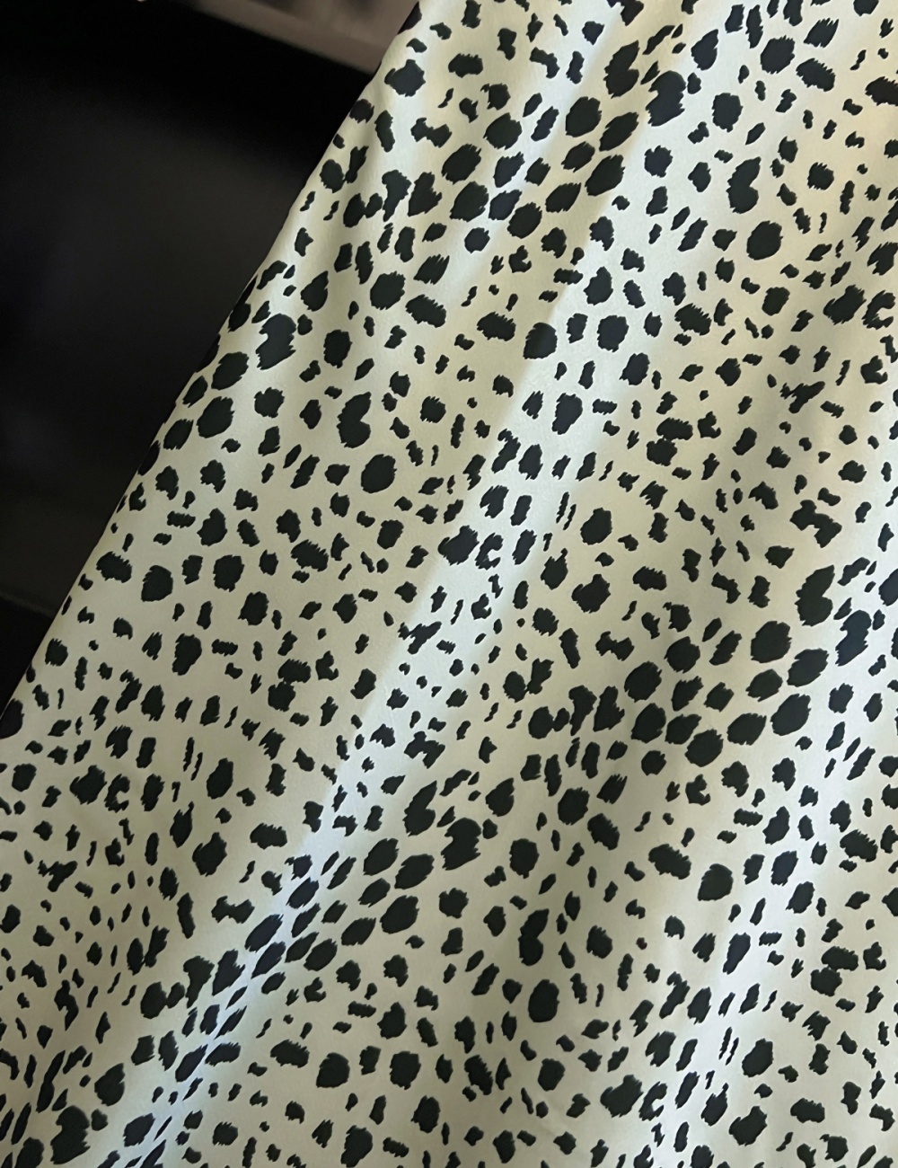 A-line leopard drape slim high waist skirt