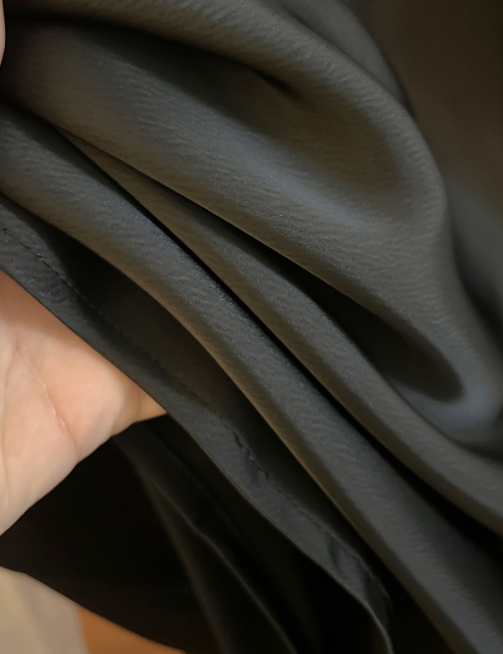 A-line satin drape skirt