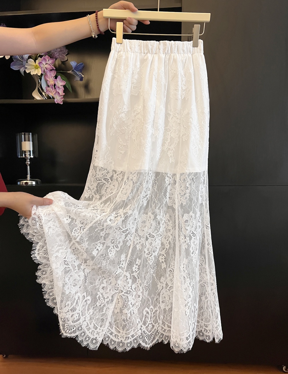France style lace splice skirt for women