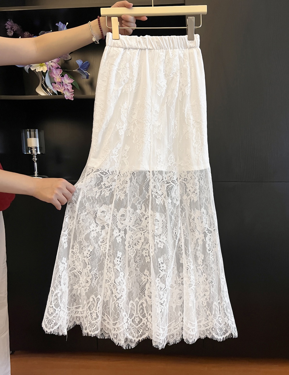 France style lace splice skirt for women