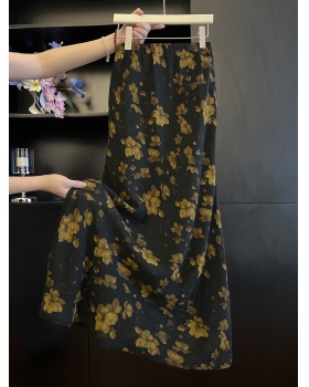 Package hip retro France style floral sexy skirt
