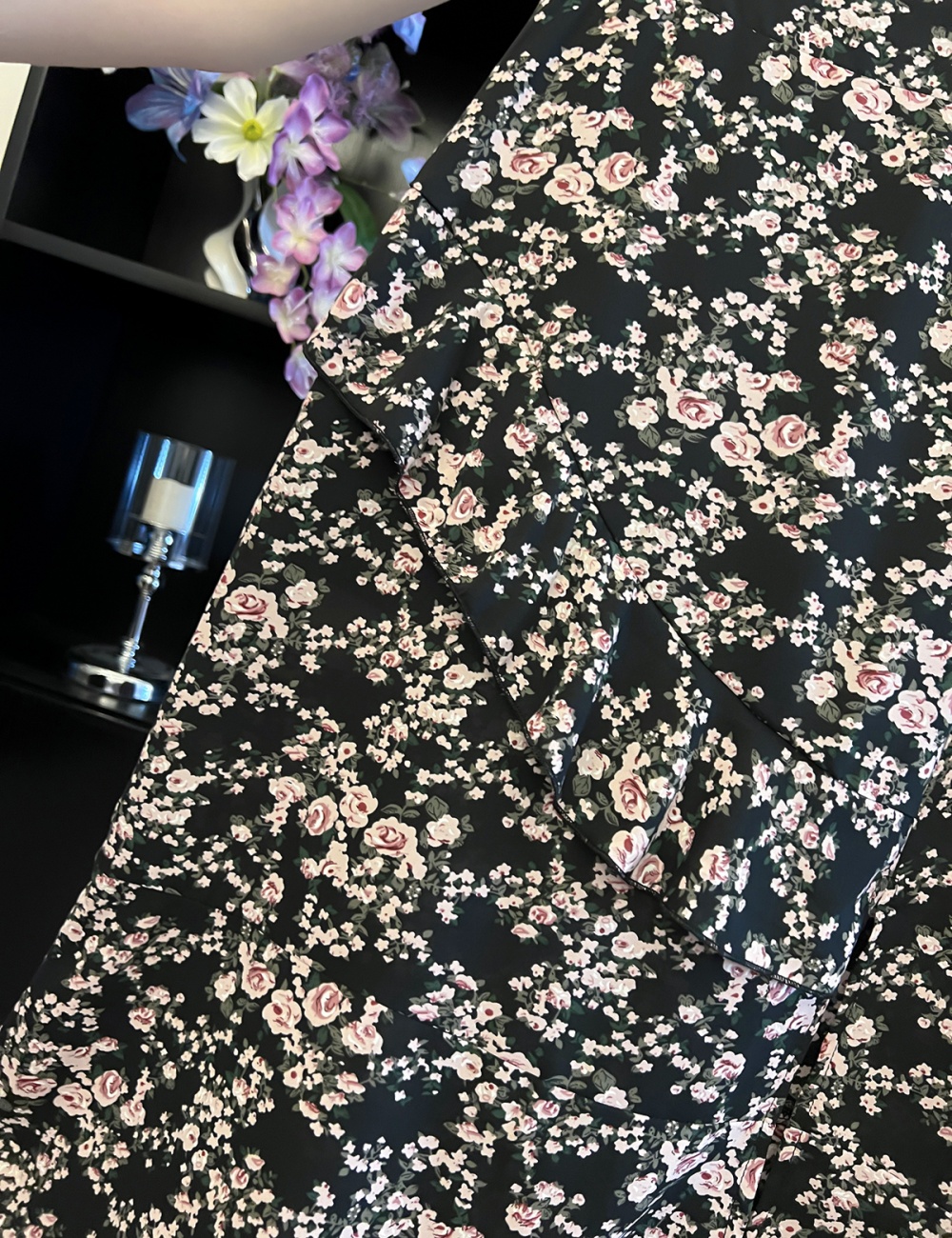 A-line summer high waist floral split skirt for women