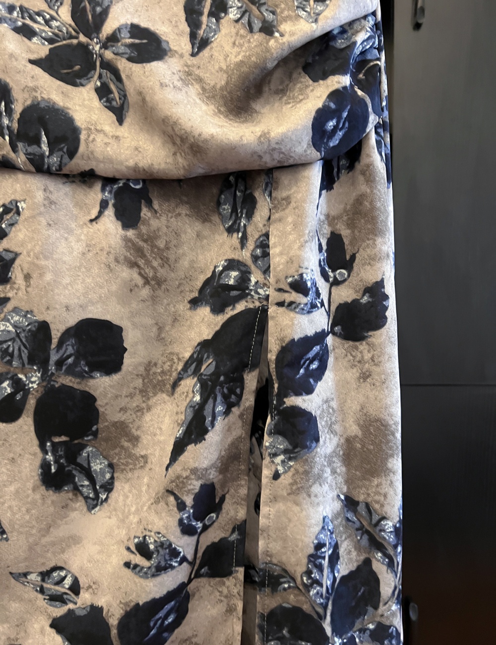 High waist floral summer split fold temperament skirt