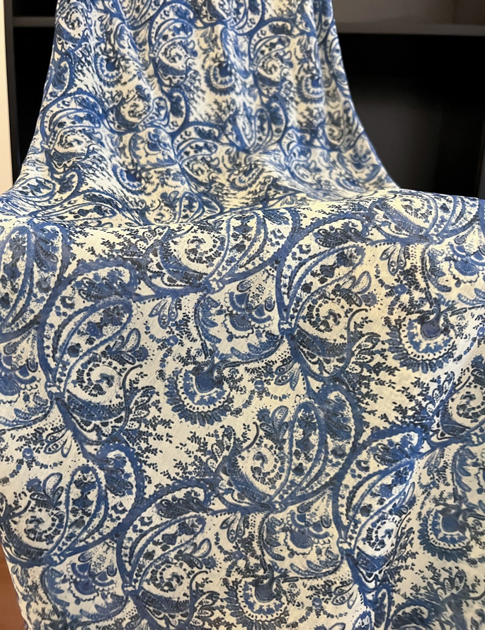 Mermaid printing blue and white porcelain skirt