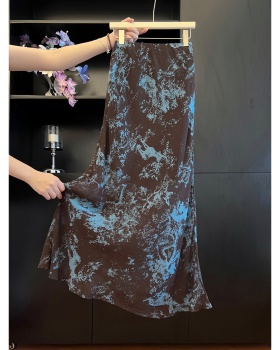 Printing mermaid blooming thin skirt