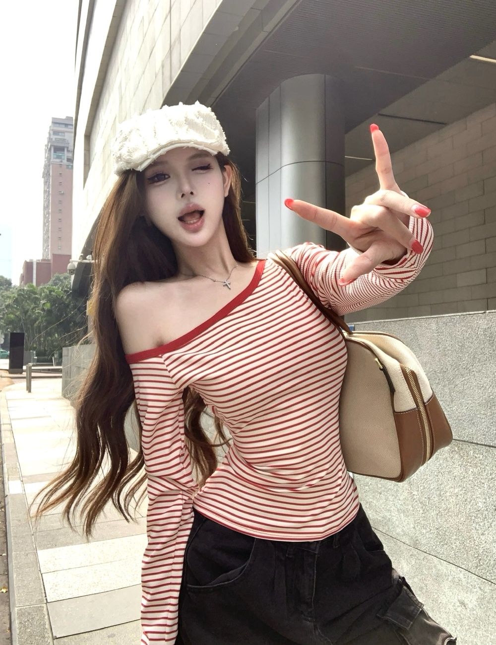 All-match T-shirt bottoming shirt for women