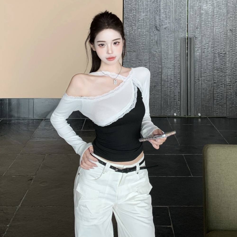 Slim T-shirt long sleeve tops for women