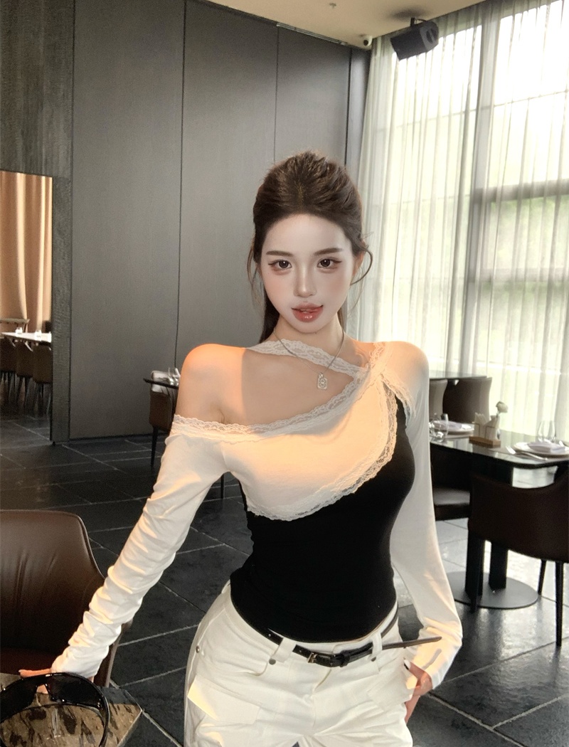 Slim T-shirt long sleeve tops for women