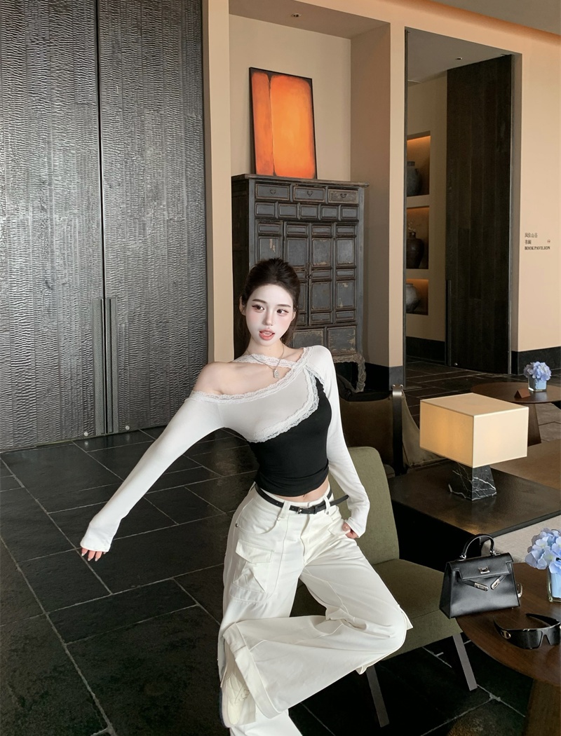 Slim T-shirt long sleeve tops for women