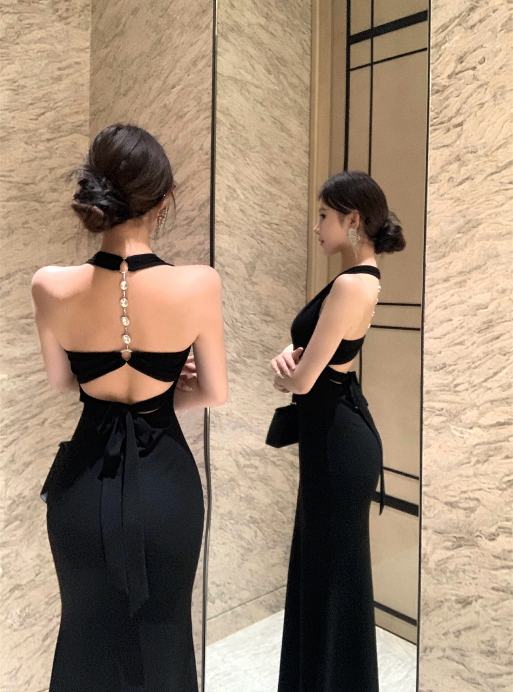 Halter summer slim sling dress