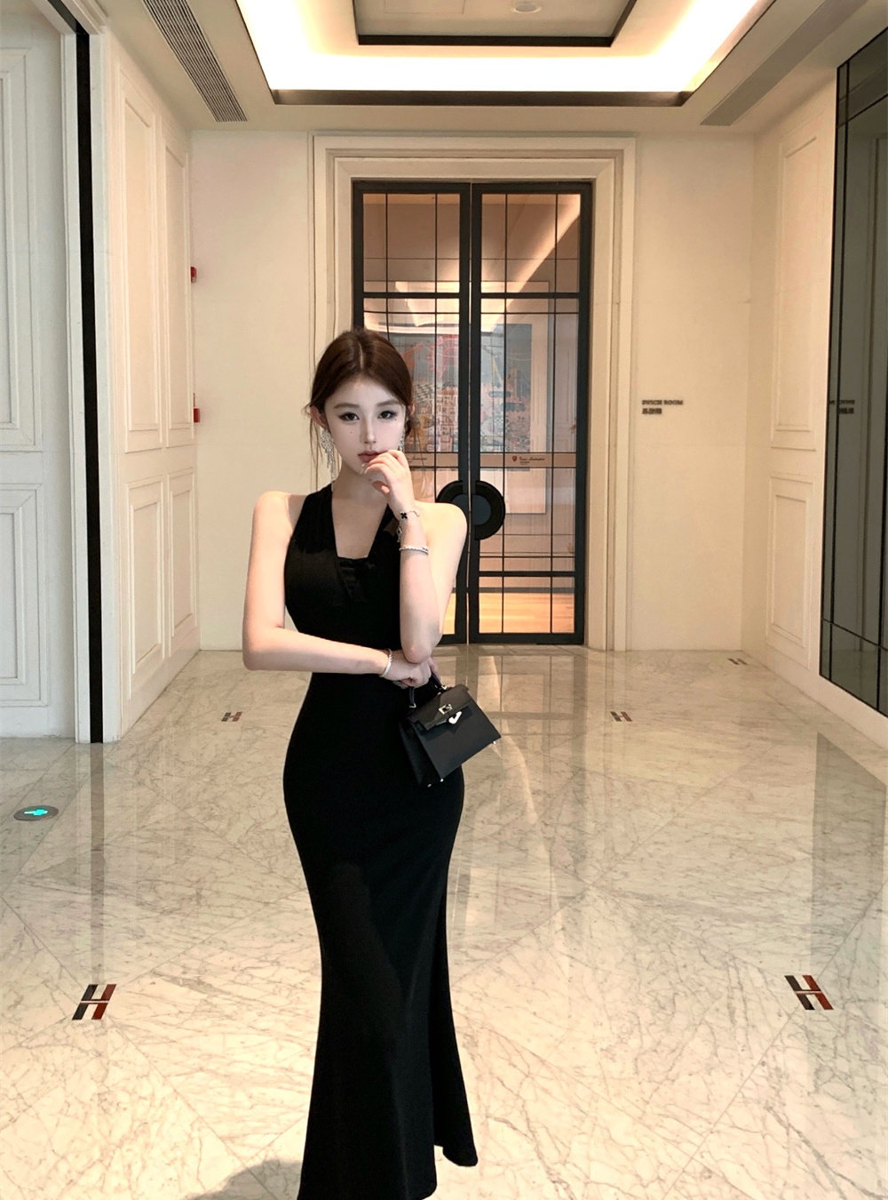 Halter summer slim sling dress