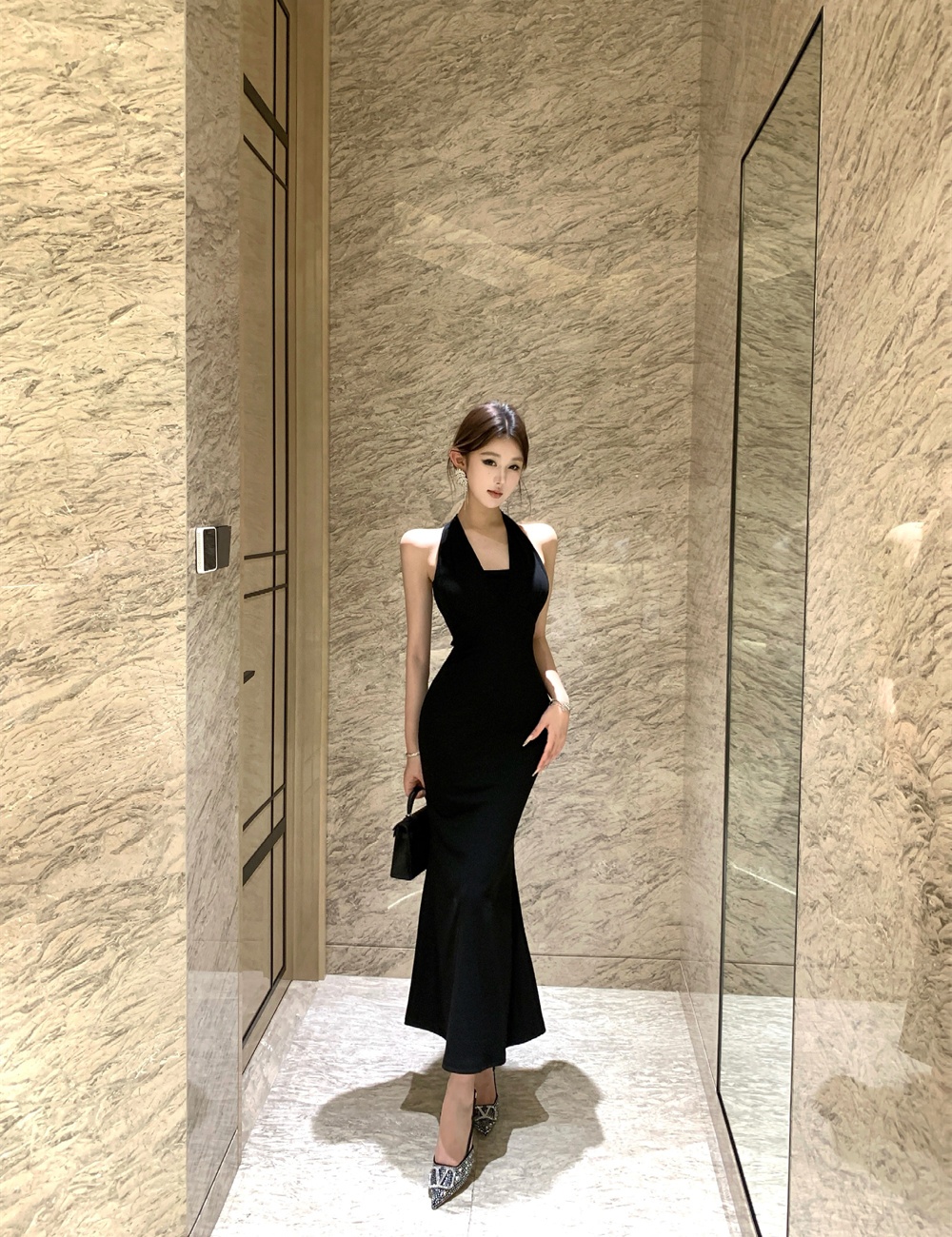 Halter summer slim sling dress