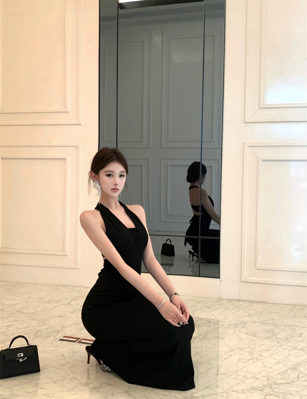 Halter summer slim sling dress